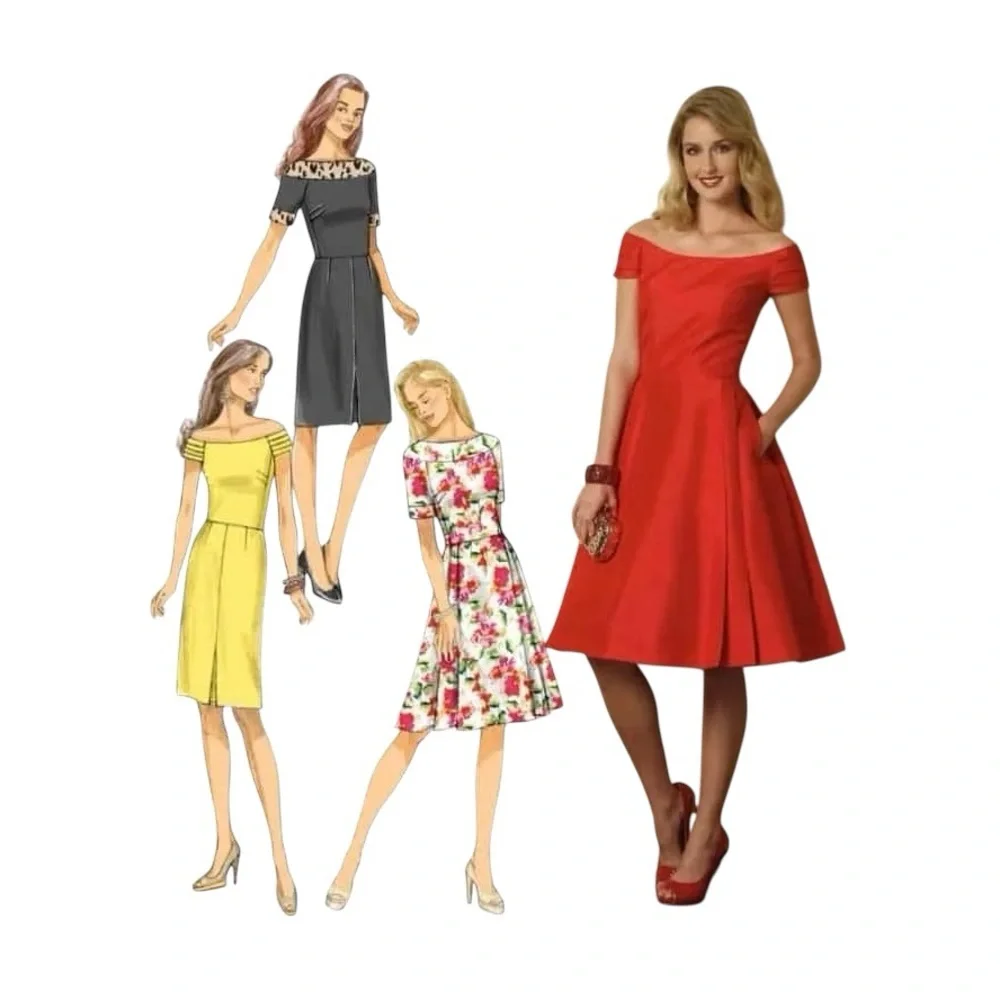 Butterick Sewing Pattern Misses'/Misses' Petite Off-the-Shoulder /Yoke Size 6-14